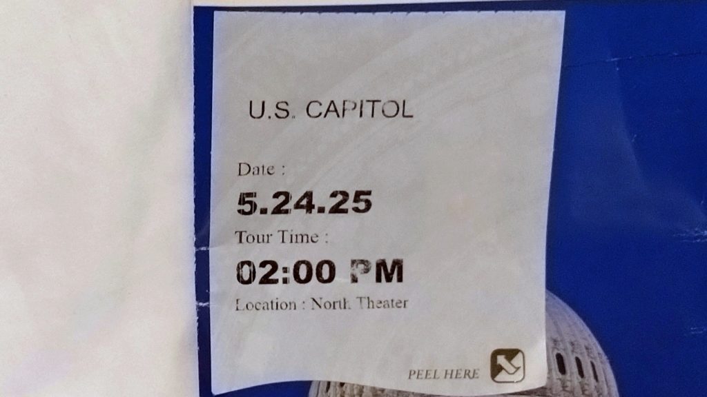 アメリカ合衆国議会議事堂-参加証