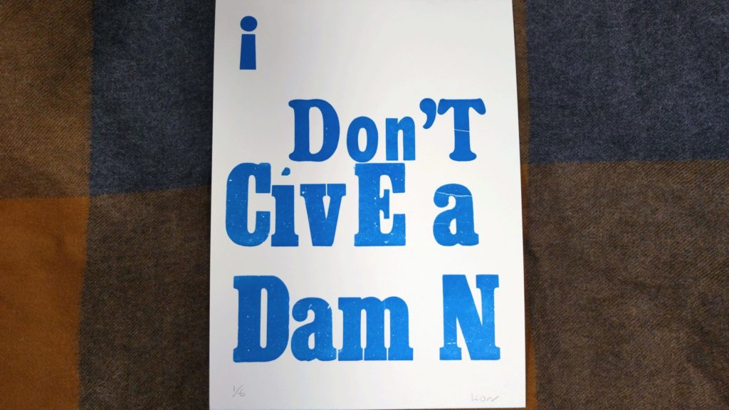 富ヶ谷レタープレス-ポスター-青